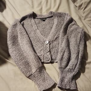Wild Fable Textured Gray Cardigan